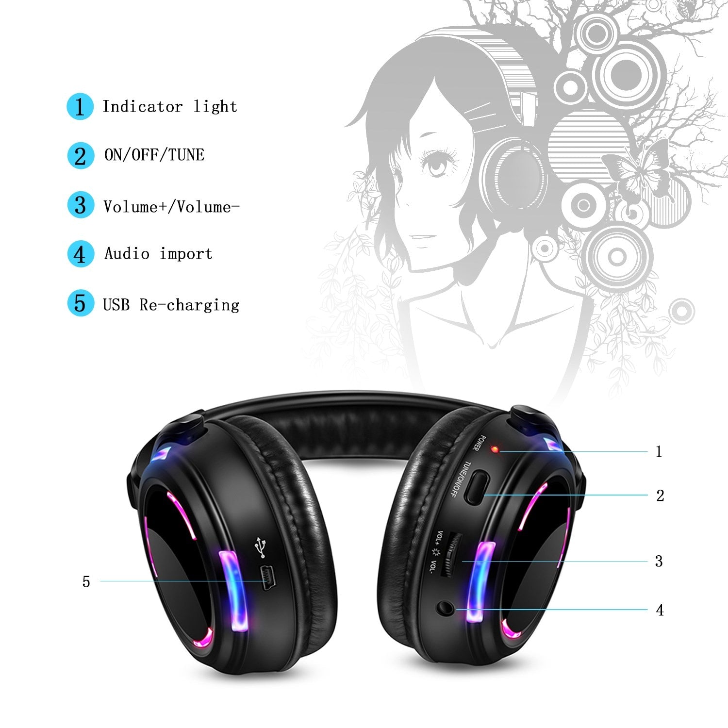 Silent Disco Wireless Headphone